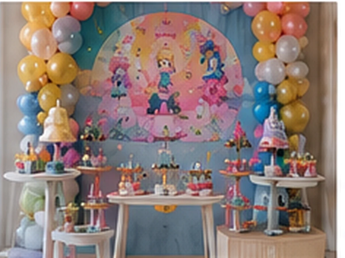 Detalle de terminación premium en fondo infantil