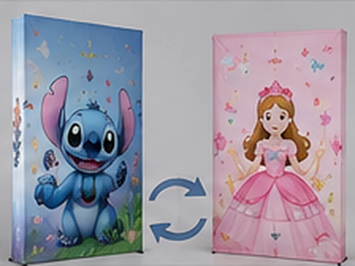 Funda reversible con dos diseños infantiles