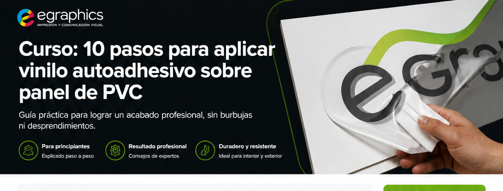 Curso para pegar vinilo autoadhesivo sobre un panel de PVC sin burbujas